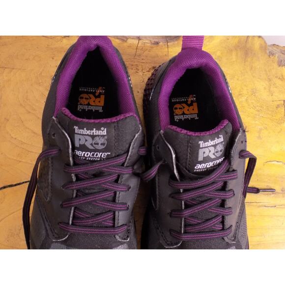 Timberland Womens size 9 Reaxion Composite Toe Work sneaker black/purple - Picture 6 of 6